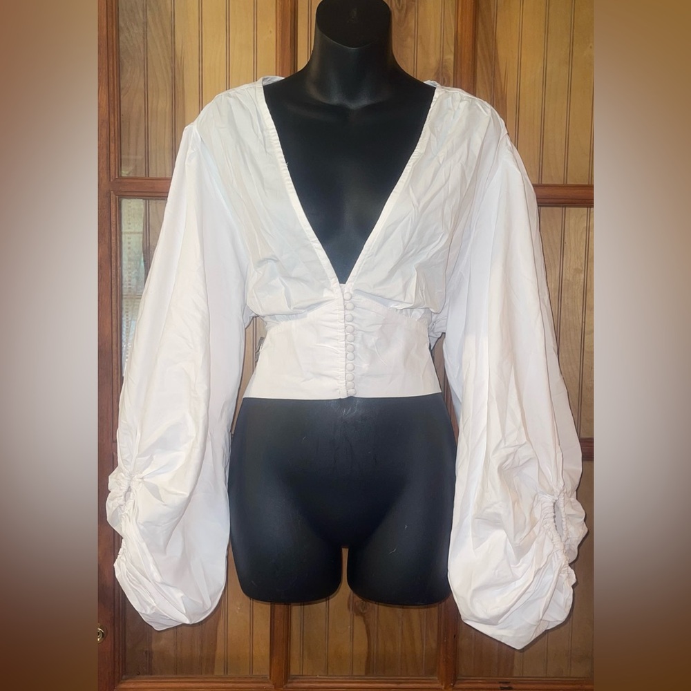 Elegant White Puff Sleeve Blouse